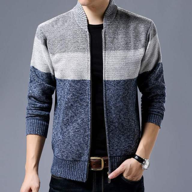 Knitted Zipper Sweater