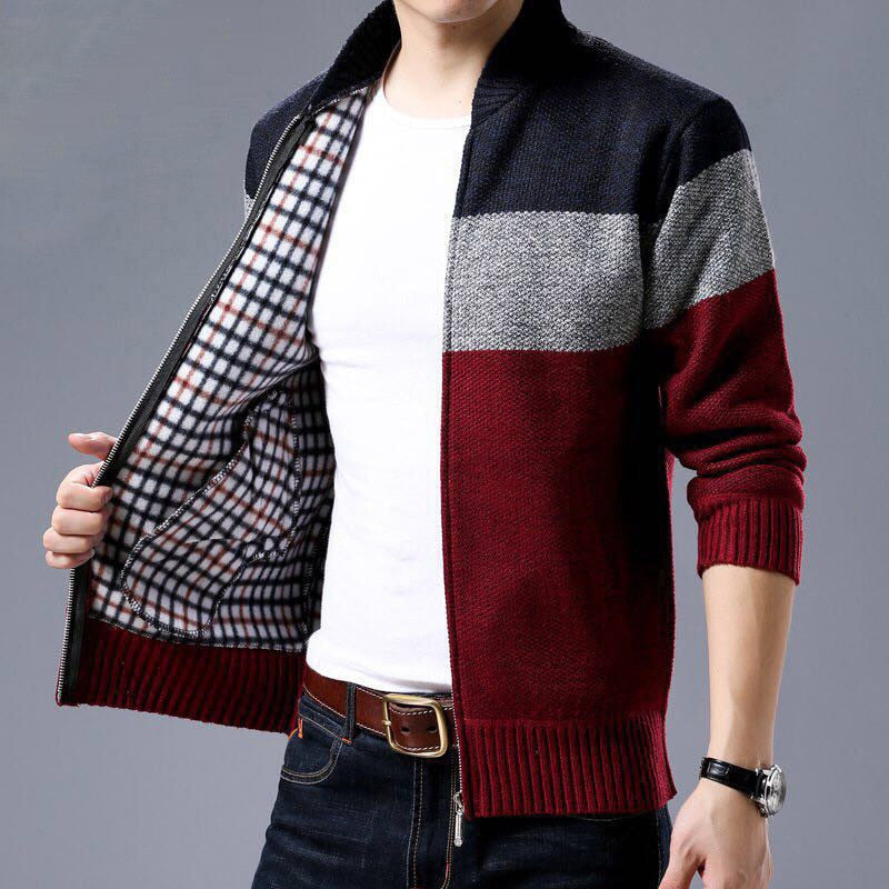 Knitted Zipper Sweater