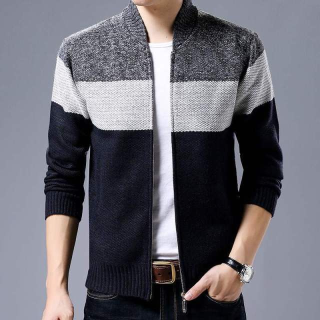 Knitted Zipper Sweater