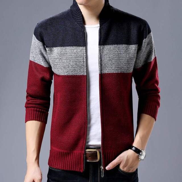 Knitted Zipper Sweater