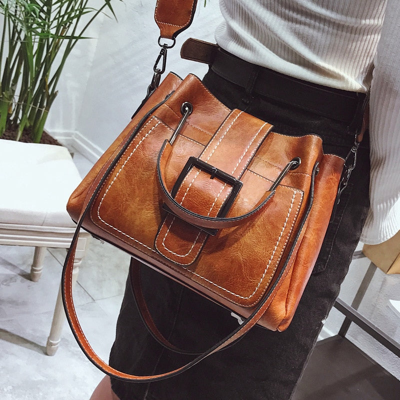 Retro Leather Shoulder Bag